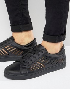 ASOS Trainers In Black With Cut Out Detail - Черный