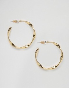 Крученые серьги-кольца ASOS - Золотой