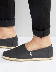 Классические льняные эспадрильи TOMS - Черный