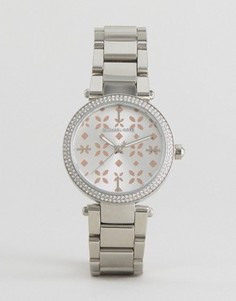 Серебряные часы с деталями из розового золота Michael Kors Mini Parker - Серебряный