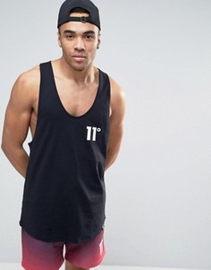 11 Degrees Logo Vest In Black - Черный