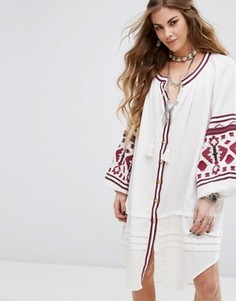 Free People Clear Embroidered Dress - Белый