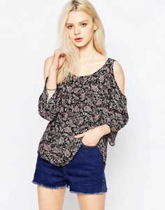 Топ с принтом пейсли и открытыми плечами Brave Soul - Мульти