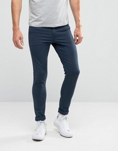 Темно-синие суперзауженные джинсы ASOS - Синий