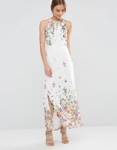 Платье макси с цветочным принтом Uttam Boutique - Кремовый