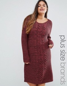 Вязаное платье-джемпер Junarose - Красный