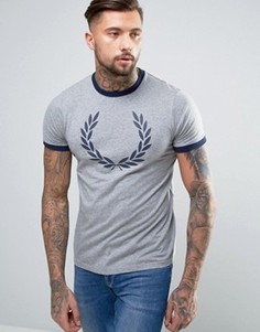 Темно-синяя футболка с принтом Fred Perry Laurel Wreath - Темно-синий