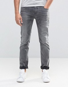 Серые выбеленные узкие джинсы стретч Selected Homme - Серый