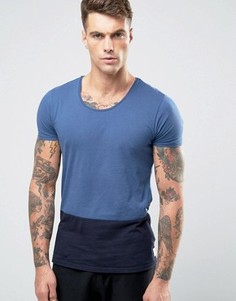 Футболка со вставкой Scotch and Soda - Синий
