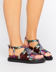 Массивные жаккардовые сандалии ASOS FLIPPED - Мульти