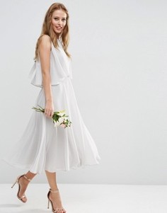 Мягкое двухслойное платье ASOS WEDDING - Серый
