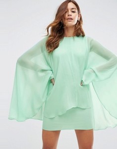 Шифоновое платье‑накидка мини ASOS - Зеленый