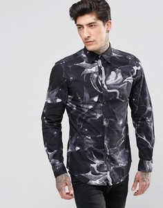 Рубашка с абстрактным принтом Diesel S-Clark - Черный