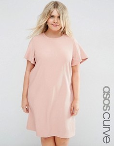 Цельнокройное платье ASOS CURVE - Розовый