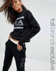 Oversize-свитшот из неопрена с принтом Fila Tall - Черный
