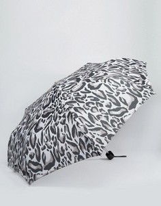 Зонт с леопардовым принтом Fulton Minilite - Черный