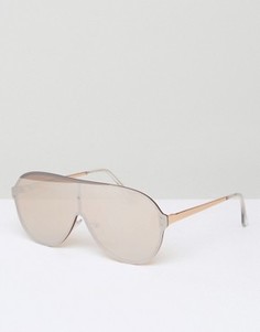Большие солнцезащитные очки-авиаторы ASOS - Золотой