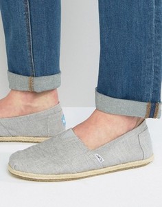 Классические льняные эспадрильи TOMS - Серый