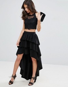 Юбка со шлейфом ASOS Rara - Черный