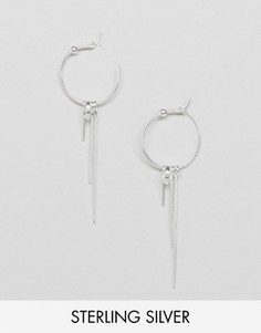 Серебряные серьги-кольца ASOS - Серебряный