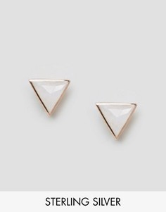 Carrie Elizabeth Triangle Moonstone Earrings - Золотой