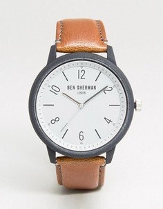 Часы со светло-коричневым кожаным ремешком Ben Sherman WB050WT - Рыжий