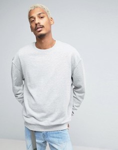 Серый меланжевый oversize‑свитшот ASOS - Серый