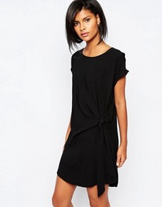 Цельнокройное платье с узлом Vila - Черный