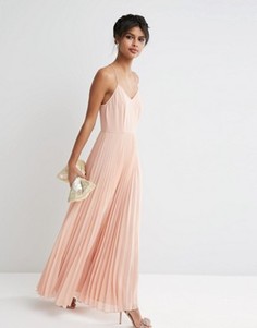 Платье макси на тонких бретельках ASOS - Розовый