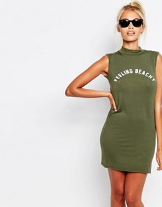 Облегающее платье-майка с принтом Feeling Beachy Adolescent Clothing - Зеленый