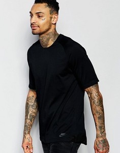 Черная футболка из двойного трикотажа Nike 805122-010 - Черный