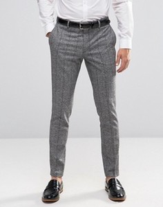 Клетчатые строгие премиум‑брюки скинни в крапинку Jack &amp; Jones - Черный