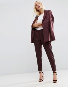 Суженные книзу брюки в тонкую полоску ASOS Mansy - Красный