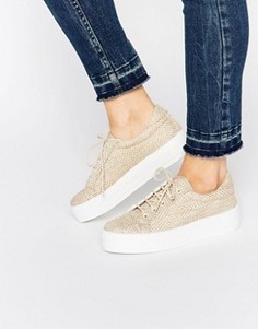 Кроссовки на платформе ASOS DAY - Бежевый