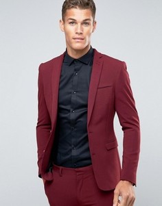 Темно-красный супероблегающий пиджак ASOS - Рыжий