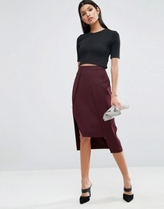 Асимметричная юбка-карандаш ASOS - Красный
