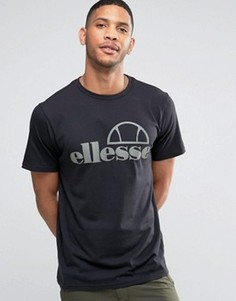 Футболка с крупным логотипом Ellesse - Черный