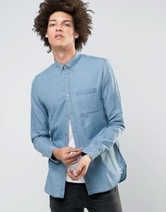 Джинсовая рубашка слим Selected Homme - Синий