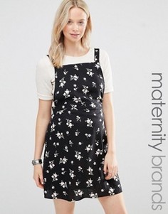 Платье-сарафан для беременных с цветочным принтом New Look Maternity - Черный