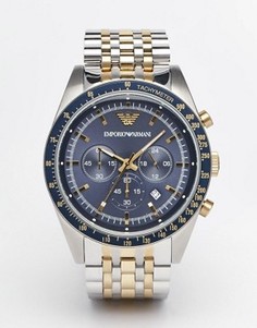 Часы из нержавеющей стали с хронографом Emporio Armani Tazio AR6088 - Серебряный