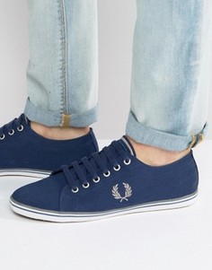 Темно-синие парусиновые кроссовки Fred Perry Underspin - Темно-синий