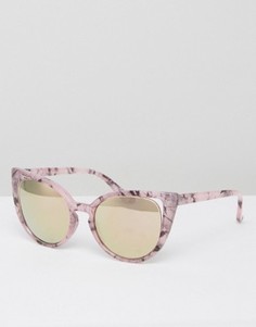 Солнцезащитные очки кошачий глаз ASOS - Розовый