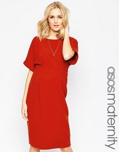 Платье для беременных с V-образным вырезом сзади ASOS Maternity - Темно-синий
