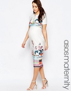 Платье-футляр с цветочным принтом для беременных ASOS Maternity - Мульти