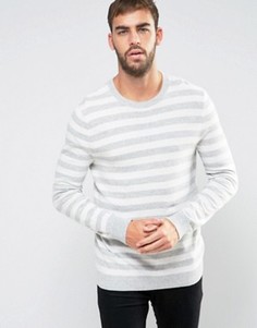 Кашемировый джемпер в полоску ASOS - Серый