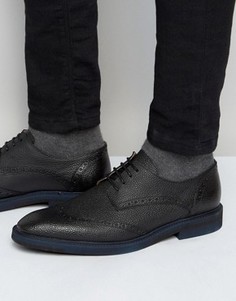 Кожаные броги Selected Homme Dwight - Черный