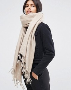 Oversize-шарф в полоску ASOS - Бежевый