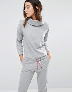 Блестящий свитшот с отворачивающимся воротником Vero Moda - Серый