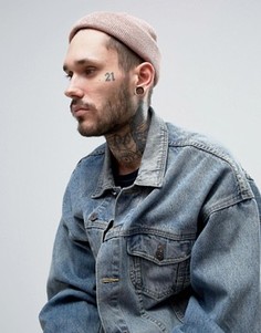 Розовая меланжевая шапка-бини в рыбацком стиле ASOS - Розовый