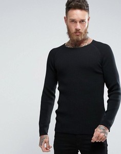 Nudie Jeans Co Oskar Mixed Ribbed Jumper - Черный